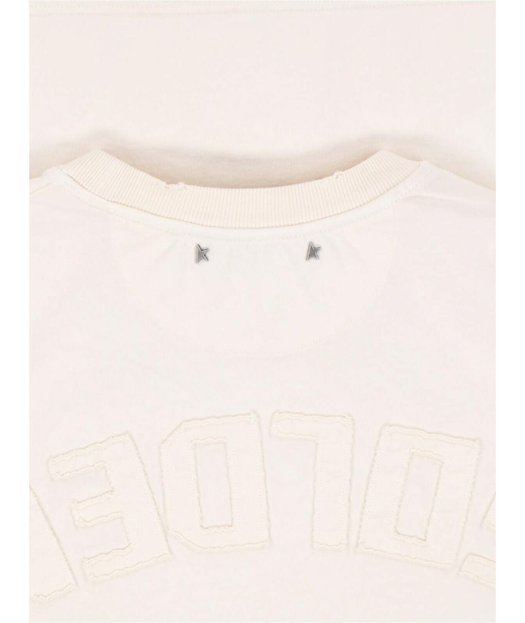 GOLDEN GOOSE DELUXE BRAND Белая хлопковая футболка, фото 3