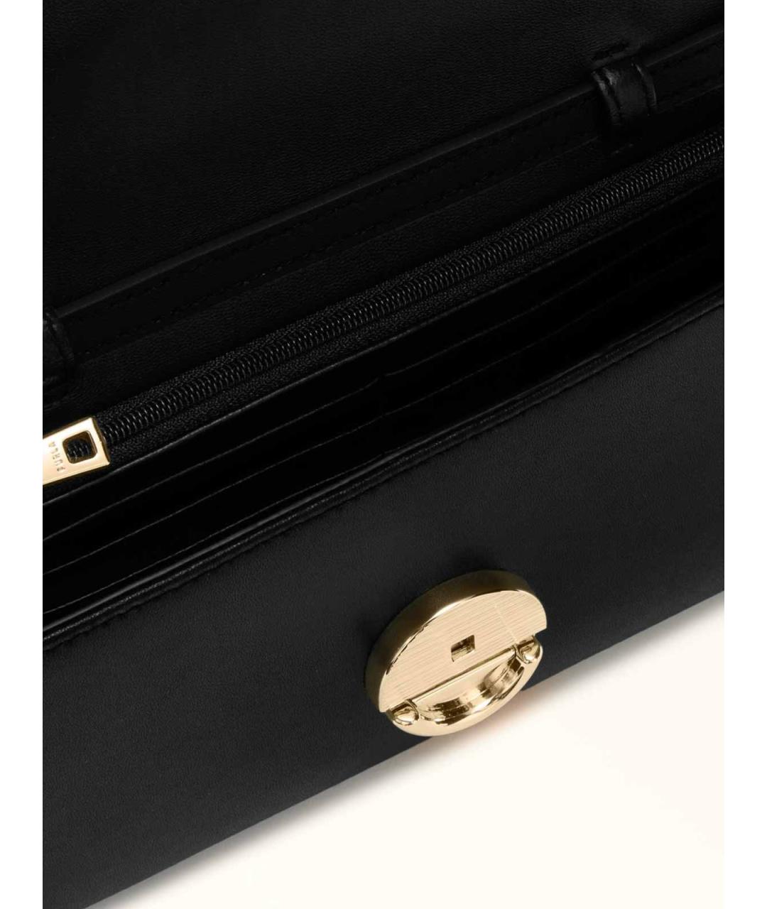 FURLA Черная кожаная сумка через плечо, фото 4