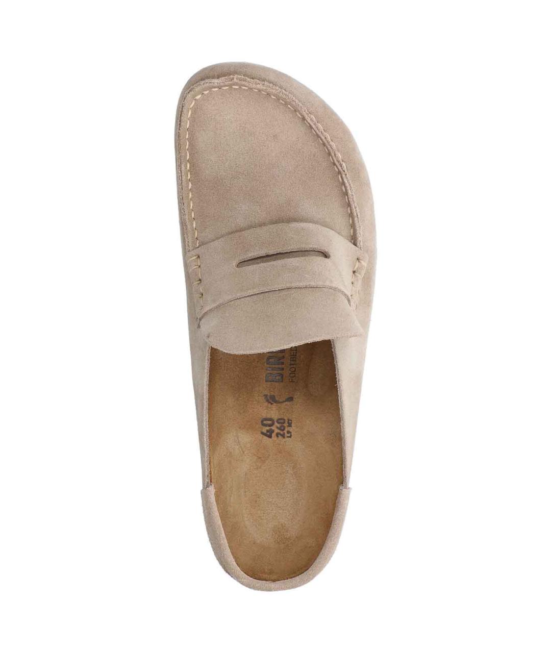 BIRKENSTOCK Бежевые замшевые сабо, фото 5