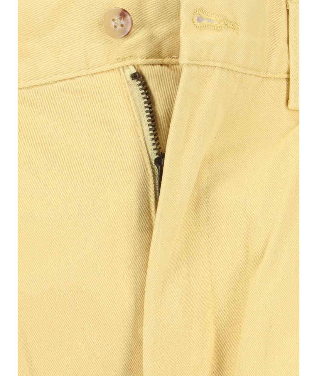 POLO RALPH LAUREN Желтые хлопковые повседневные брюки, фото 5
