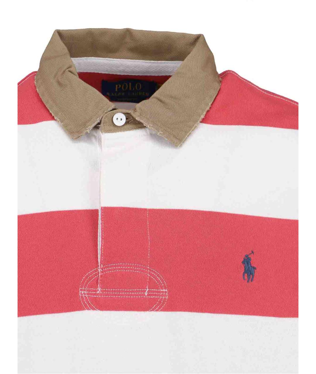 POLO RALPH LAUREN Красное хлопковое поло с коротким рукавом, фото 3