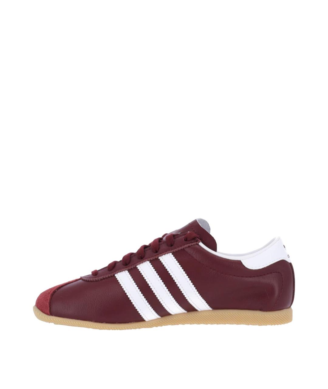 ADIDAS Красные кожаные низкие кроссовки / кеды, фото 3