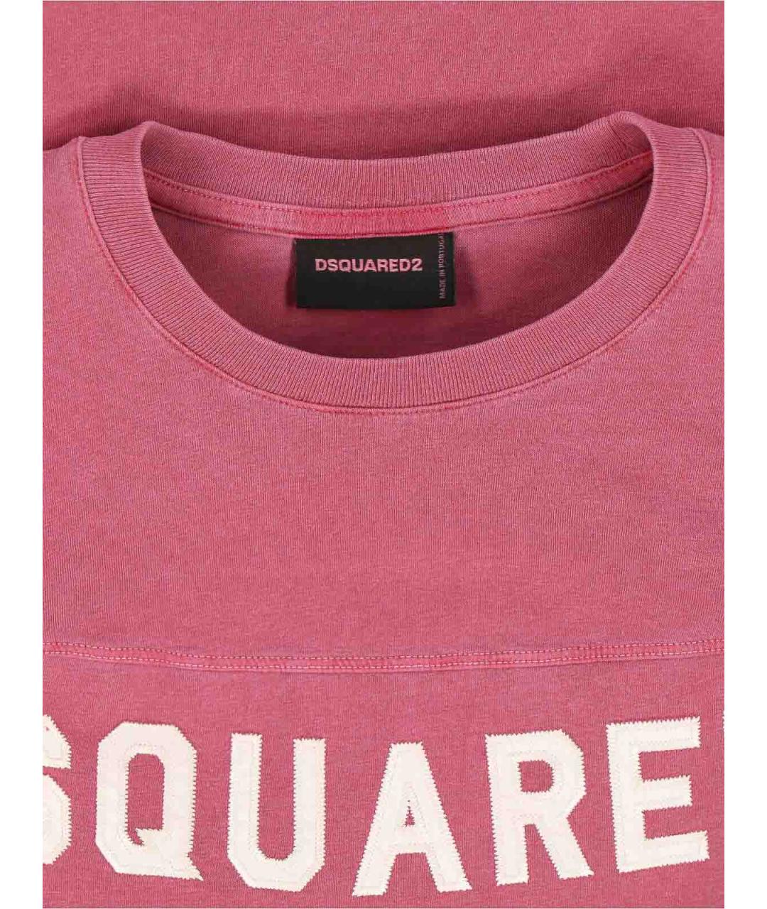 DSQUARED2 Красная хлопковая футболка, фото 3