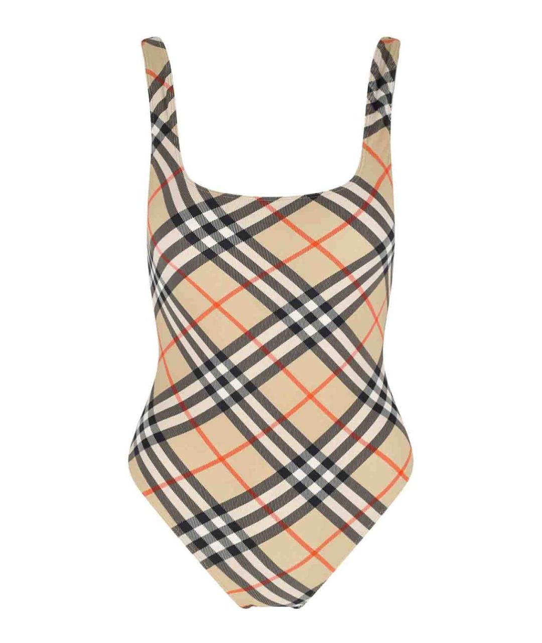 BURBERRY Бежевый полиамидовый купальник, фото 1