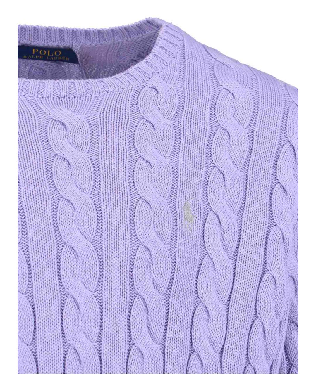 POLO RALPH LAUREN Фиолетовое хлопковое поло с коротким рукавом, фото 3