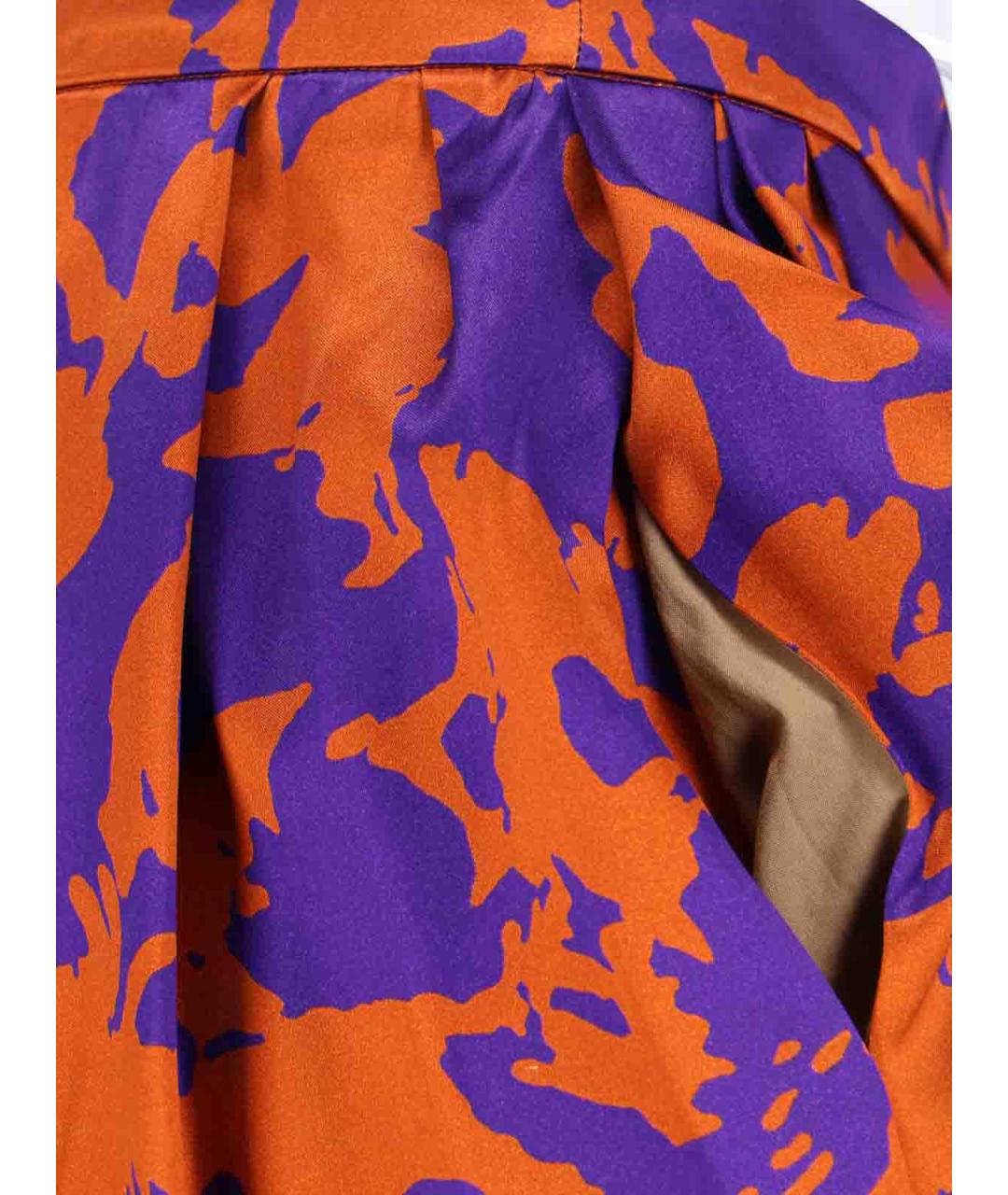 DRIES VAN NOTEN Оранжевая вискозная юбка миди, фото 5