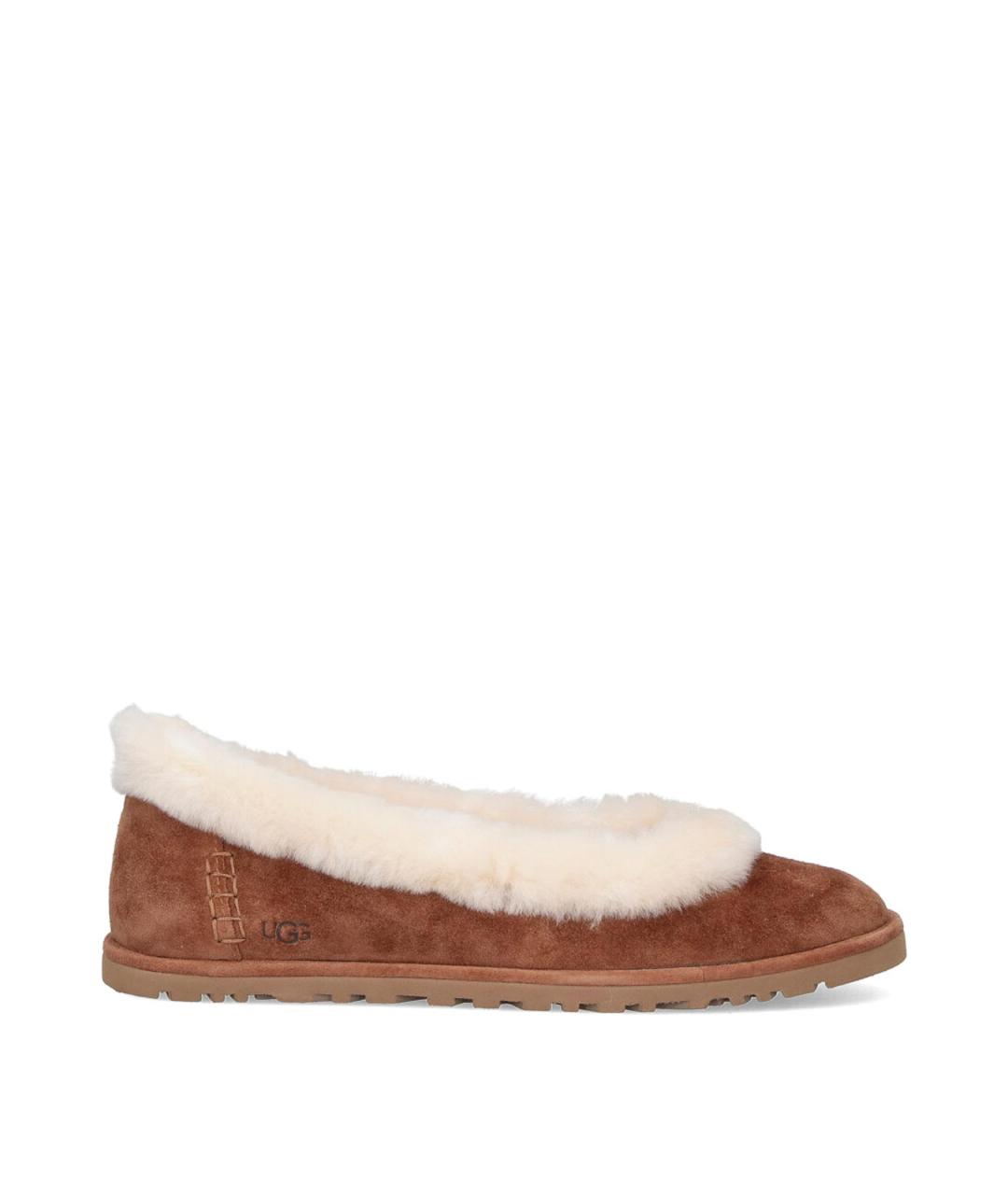 UGG AUSTRALIA Коричневые замшевые балетки, фото 1