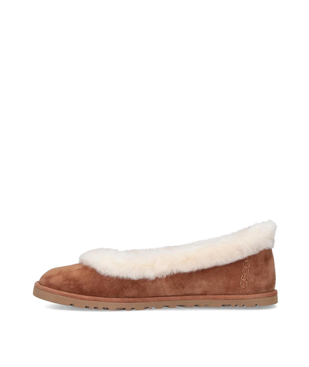 UGG AUSTRALIA Коричневые замшевые балетки, фото 3