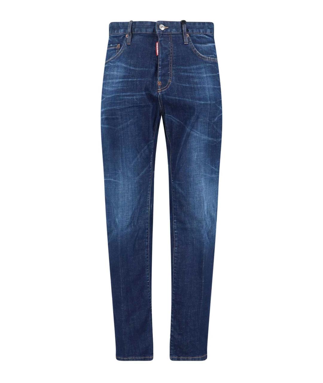 DSQUARED2 Синие хлопковые прямые джинсы, фото 1