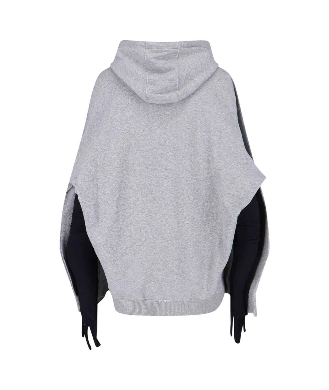 MM6 MAISON MARGIELA Серое хлопковое повседневное платье, фото 4