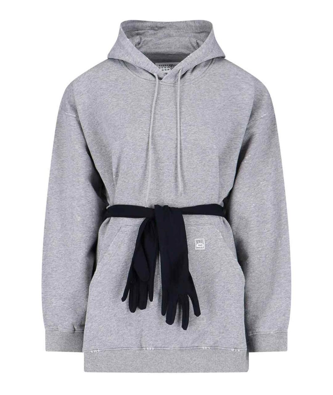 MM6 MAISON MARGIELA Серое хлопковое повседневное платье, фото 1