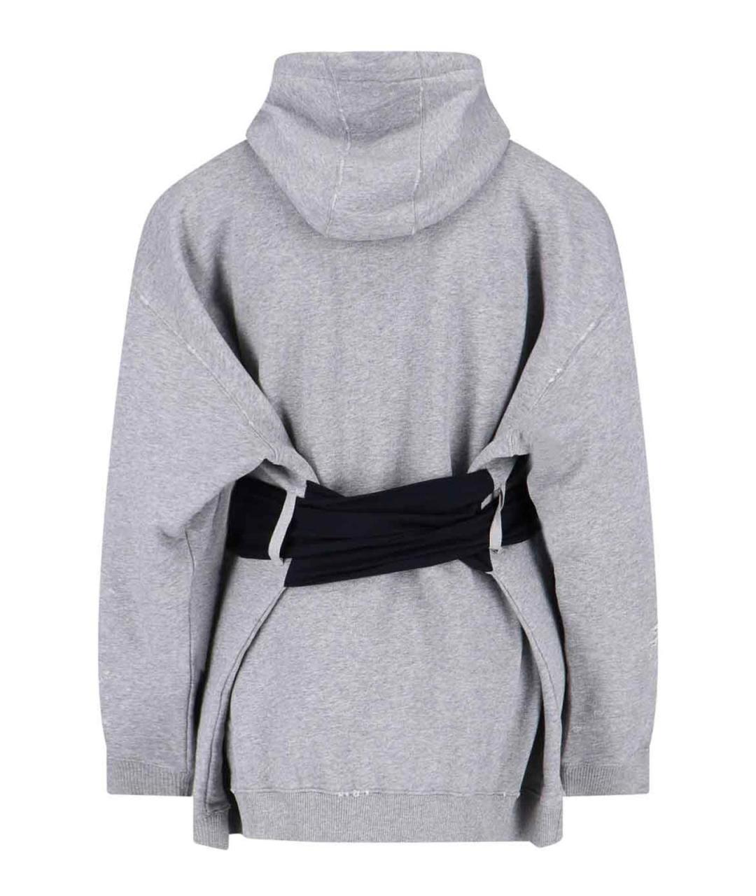 MM6 MAISON MARGIELA Серое хлопковое повседневное платье, фото 2
