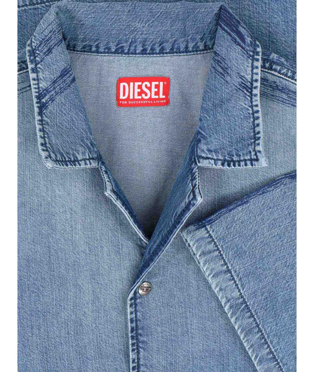 DIESEL Синяя хлопковая классическая рубашка, фото 3