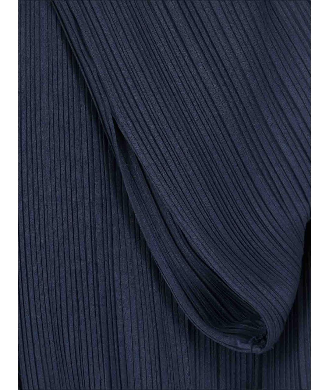 GIORGIO ARMANI Синие полиэстеровые брюки широкие, фото 5