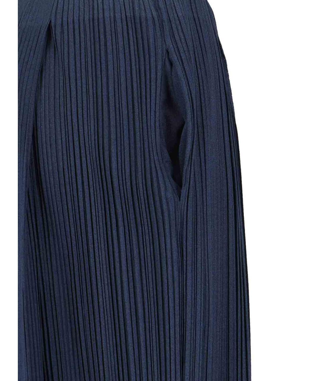 GIORGIO ARMANI Синие полиэстеровые брюки широкие, фото 4