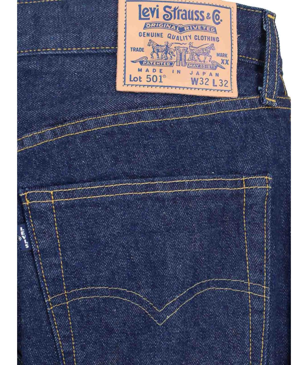 LEVI'S Синие хлопковые прямые джинсы, фото 4