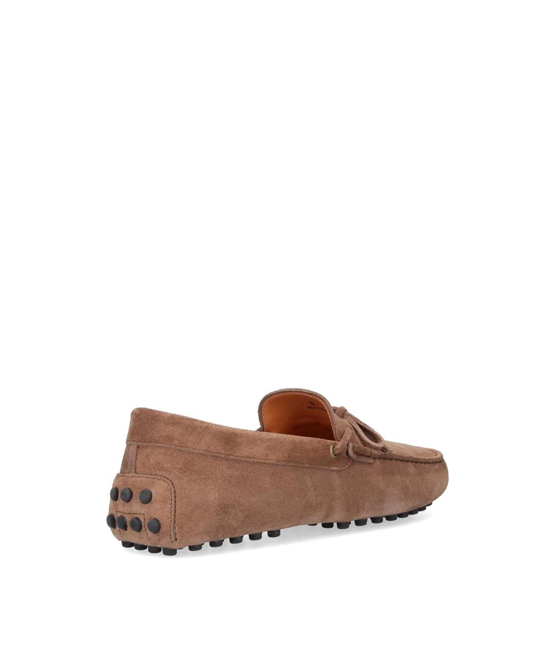 TOD'S Коричневые замшевые лоферы, фото 4