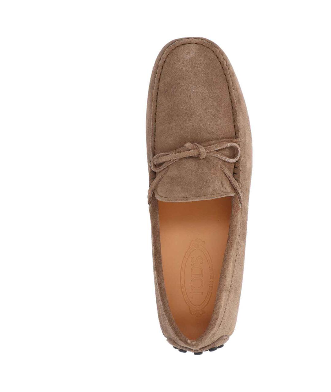 TOD'S Коричневые замшевые лоферы, фото 5