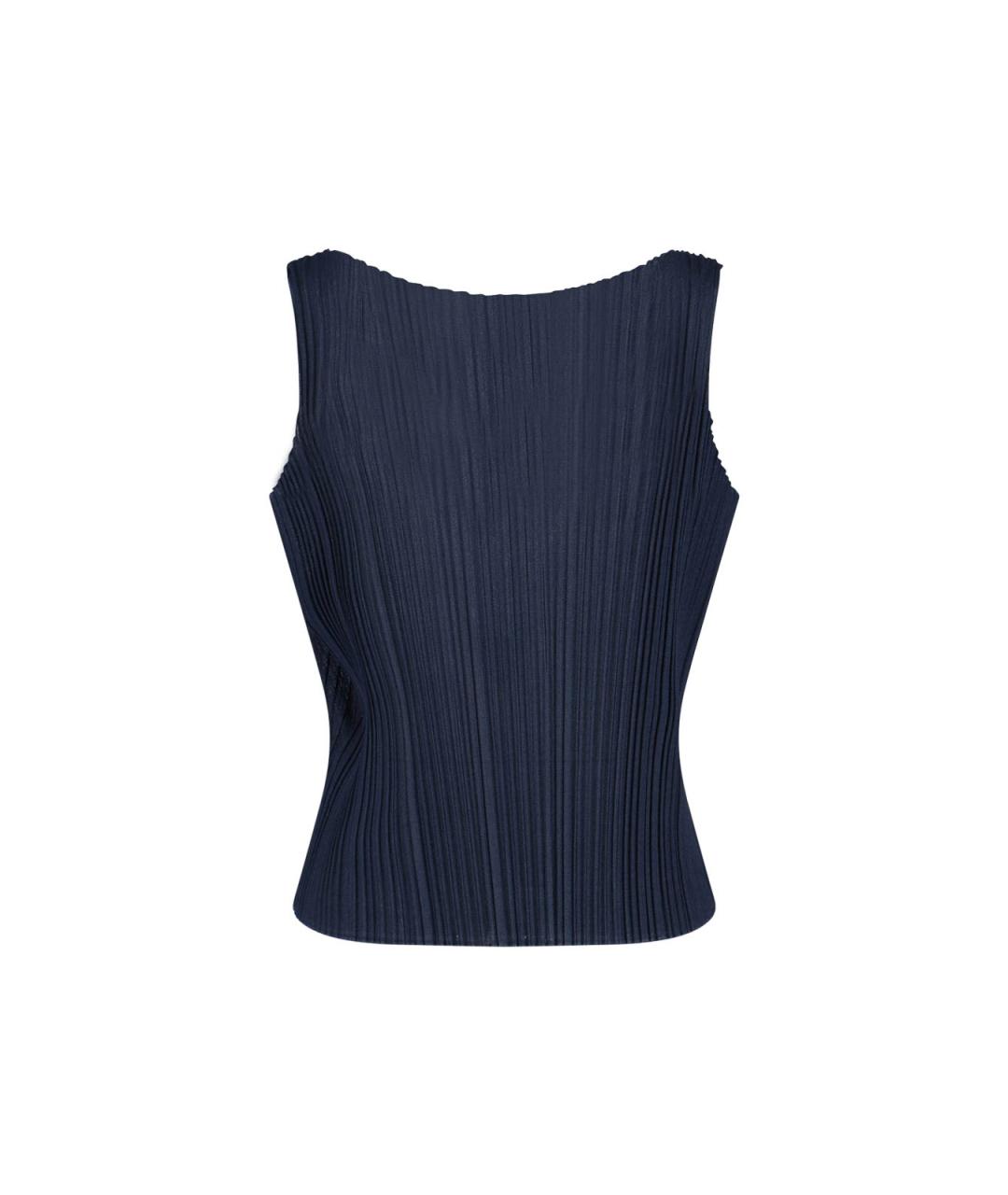 GIORGIO ARMANI Синяя полиэстеровая майка, фото 4