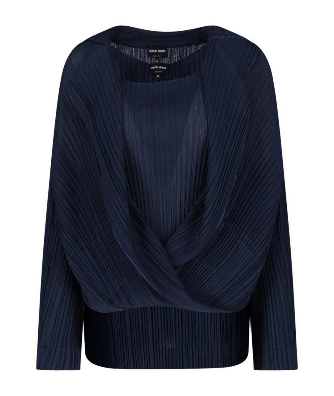 GIORGIO ARMANI Синяя полиэстеровая майка, фото 1
