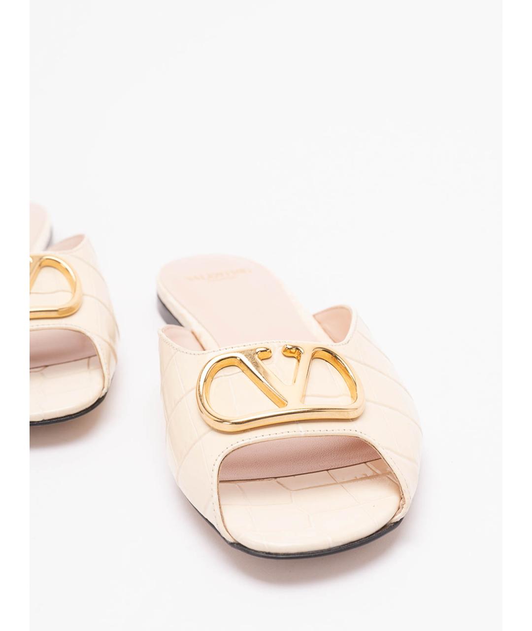 VALENTINO Белые кожаные мюли, фото 5