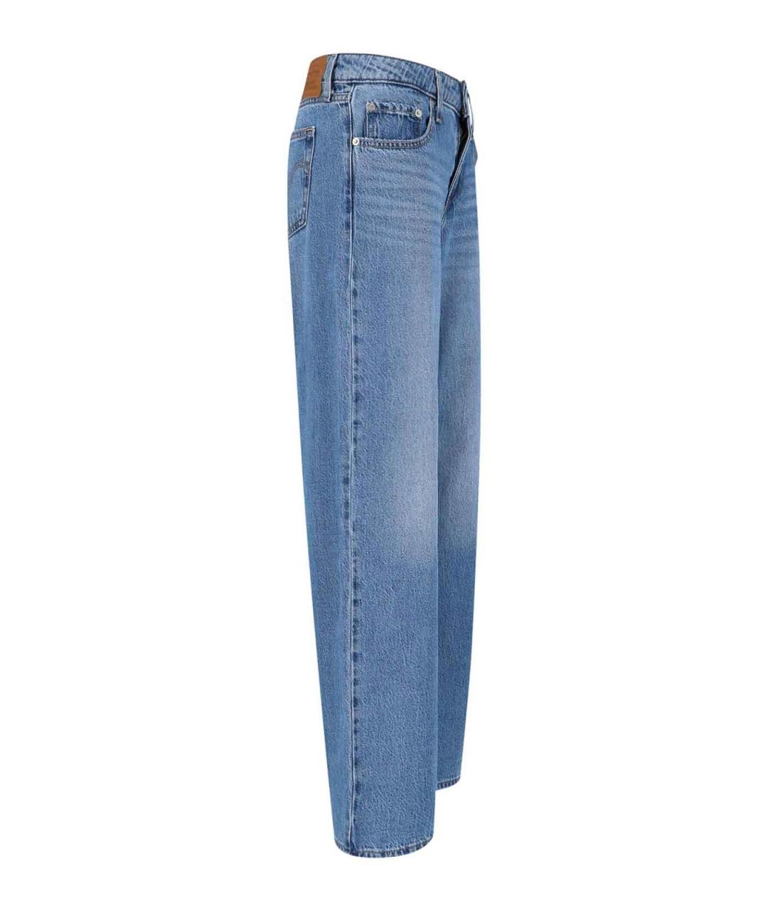 LEVI'S Синие хлопковые прямые джинсы, фото 3