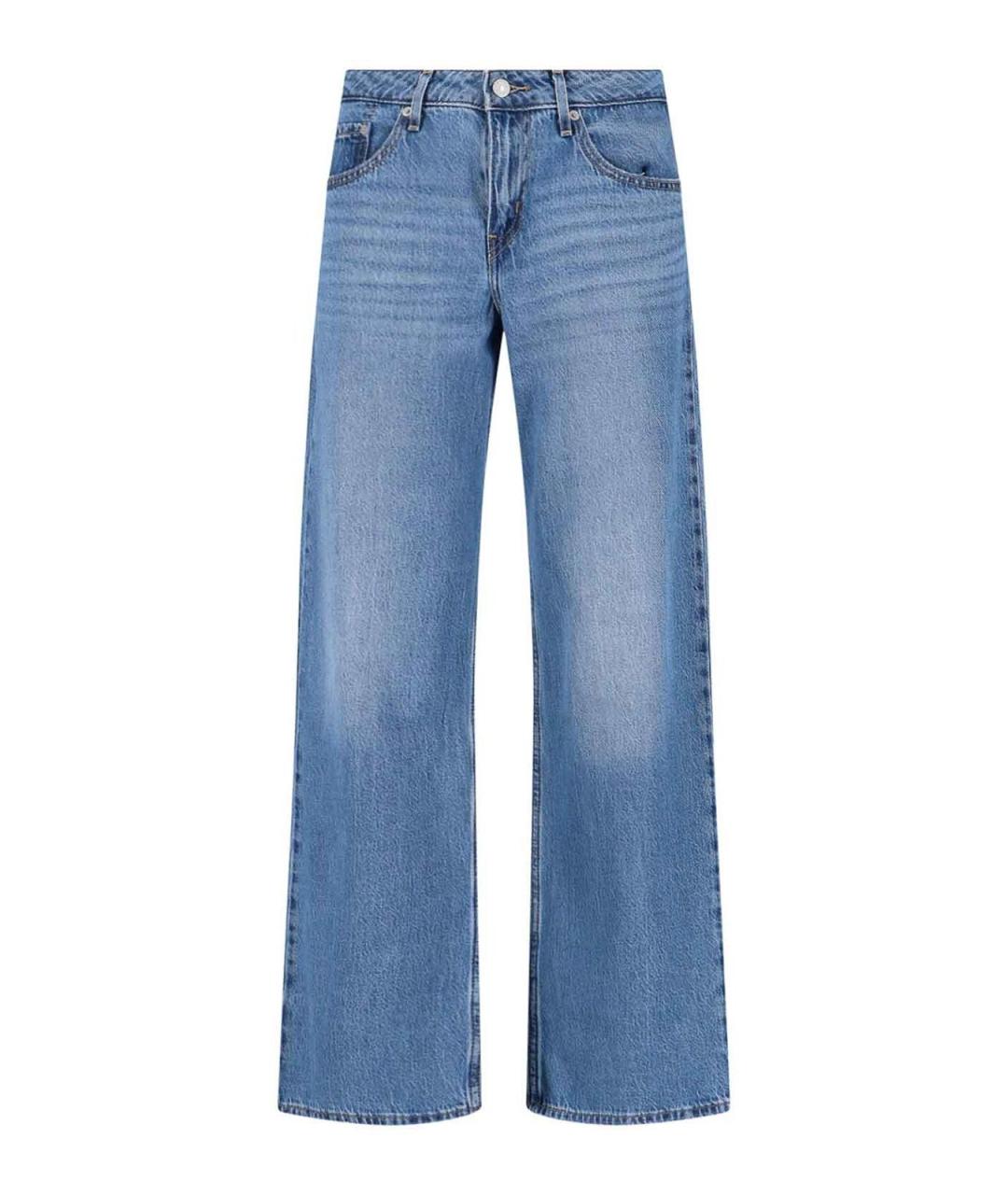 LEVI'S Синие хлопковые прямые джинсы, фото 1