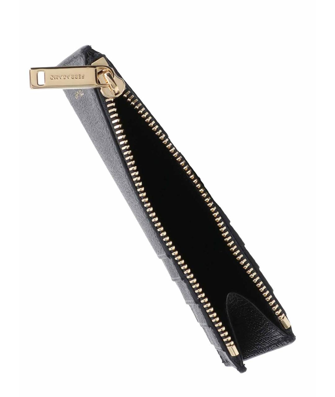 FERRAGAMO Черный кожаный кошелек, фото 3