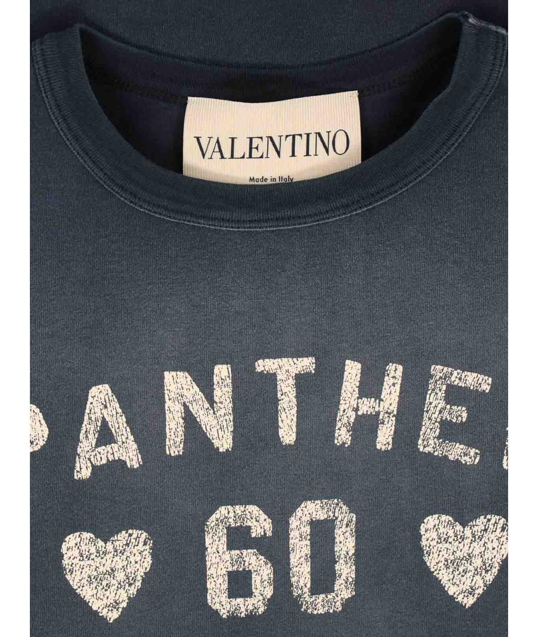VALENTINO Черная хлопковая футболка, фото 3