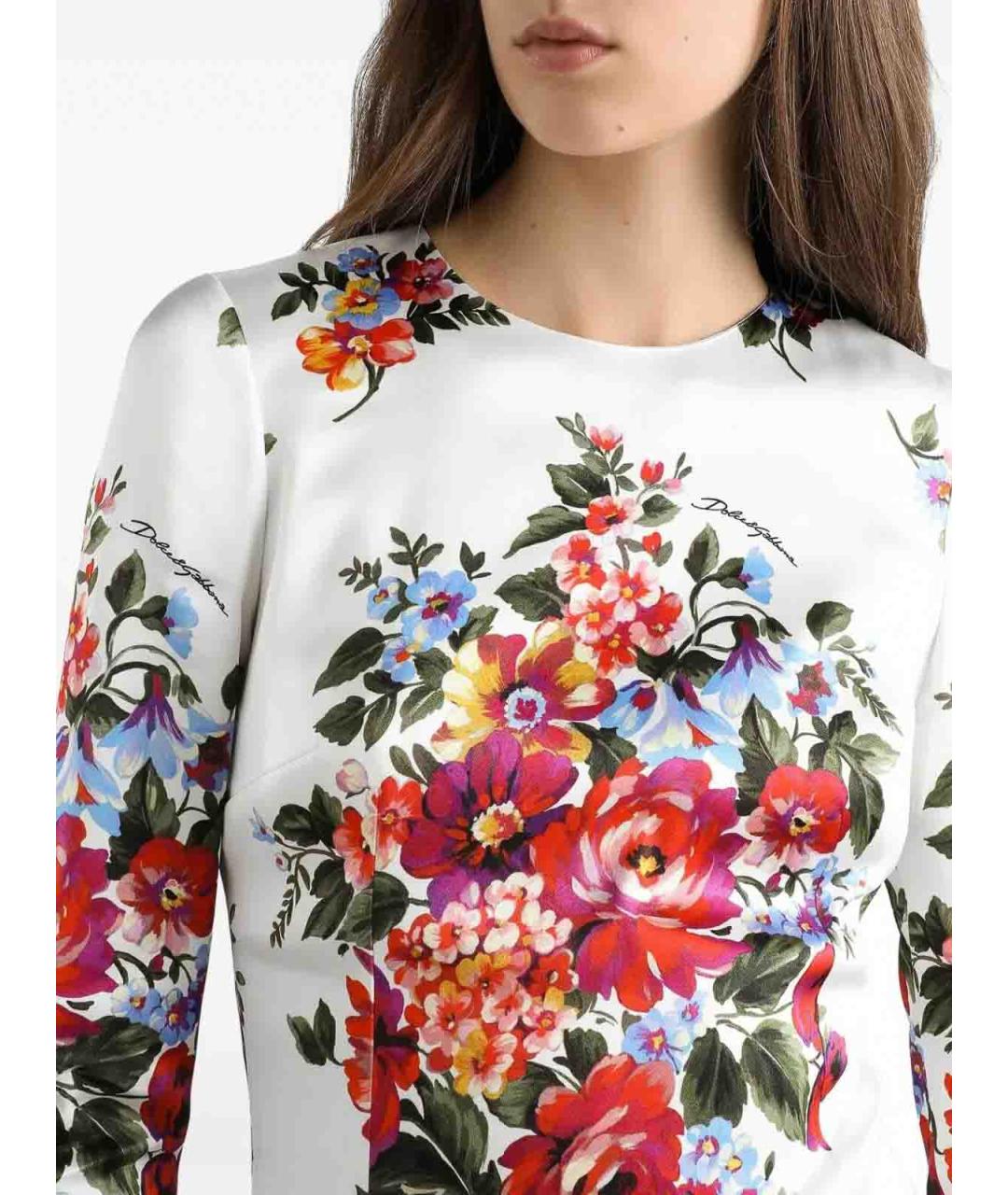 DOLCE&GABBANA Мульти вискозное повседневное платье, фото 4
