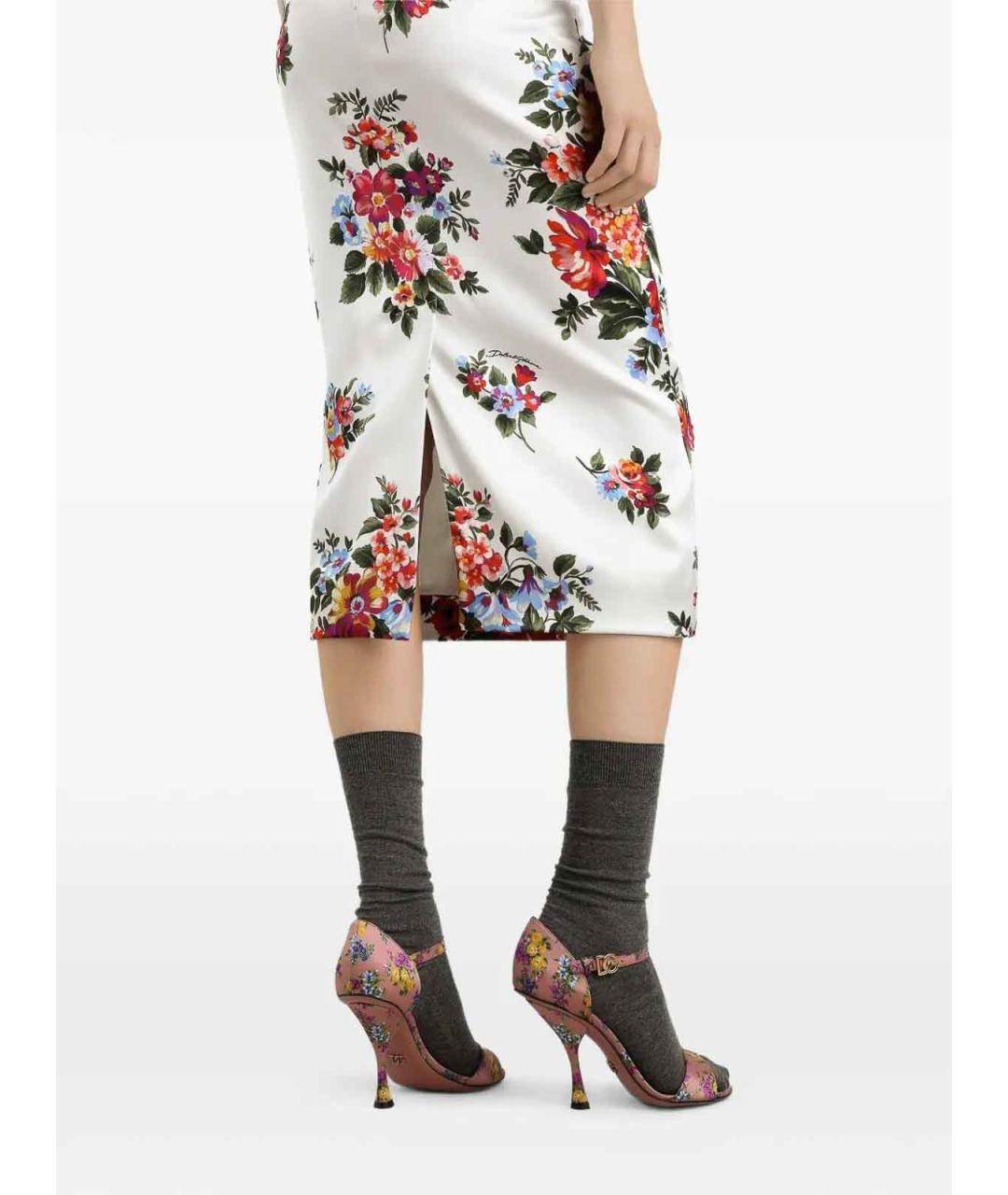 DOLCE&GABBANA Мульти вискозное повседневное платье, фото 5