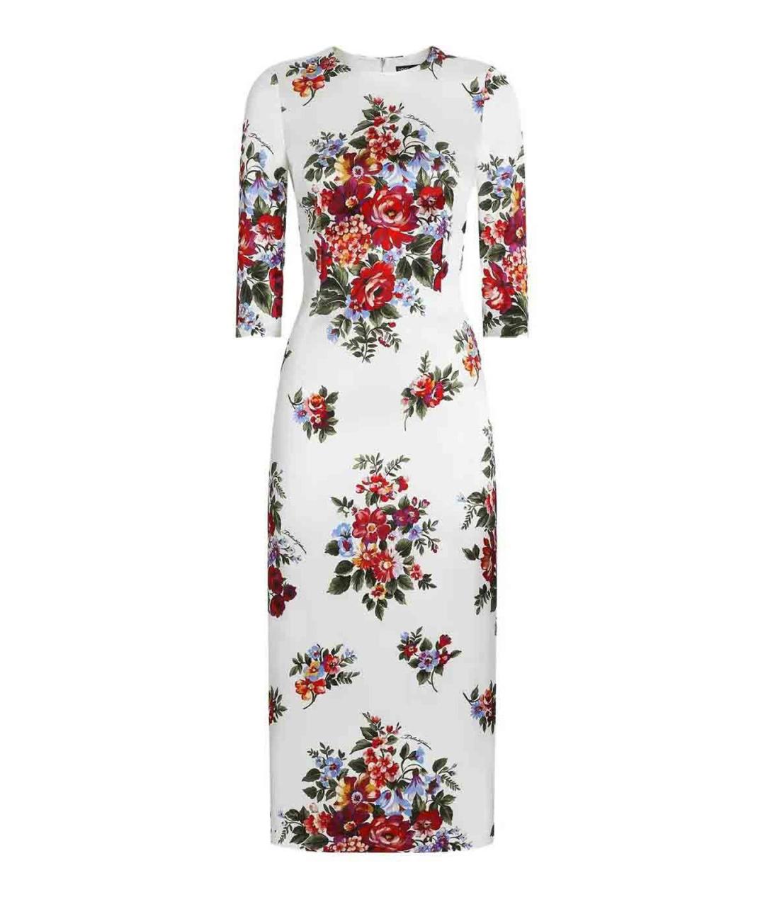 DOLCE&GABBANA Мульти вискозное повседневное платье, фото 1