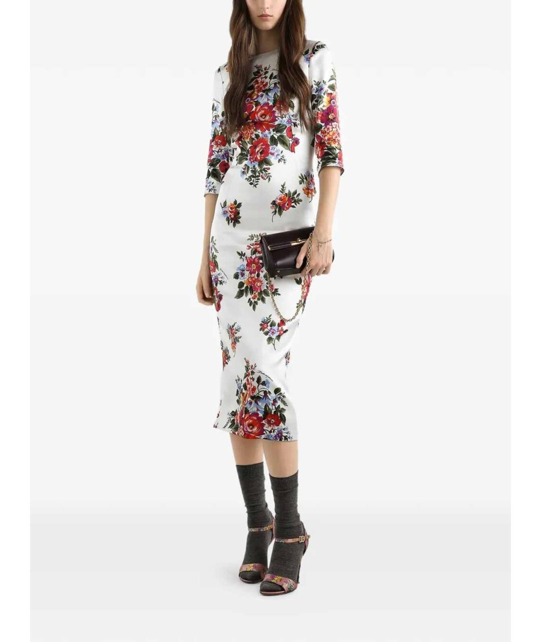 DOLCE&GABBANA Мульти вискозное повседневное платье, фото 2