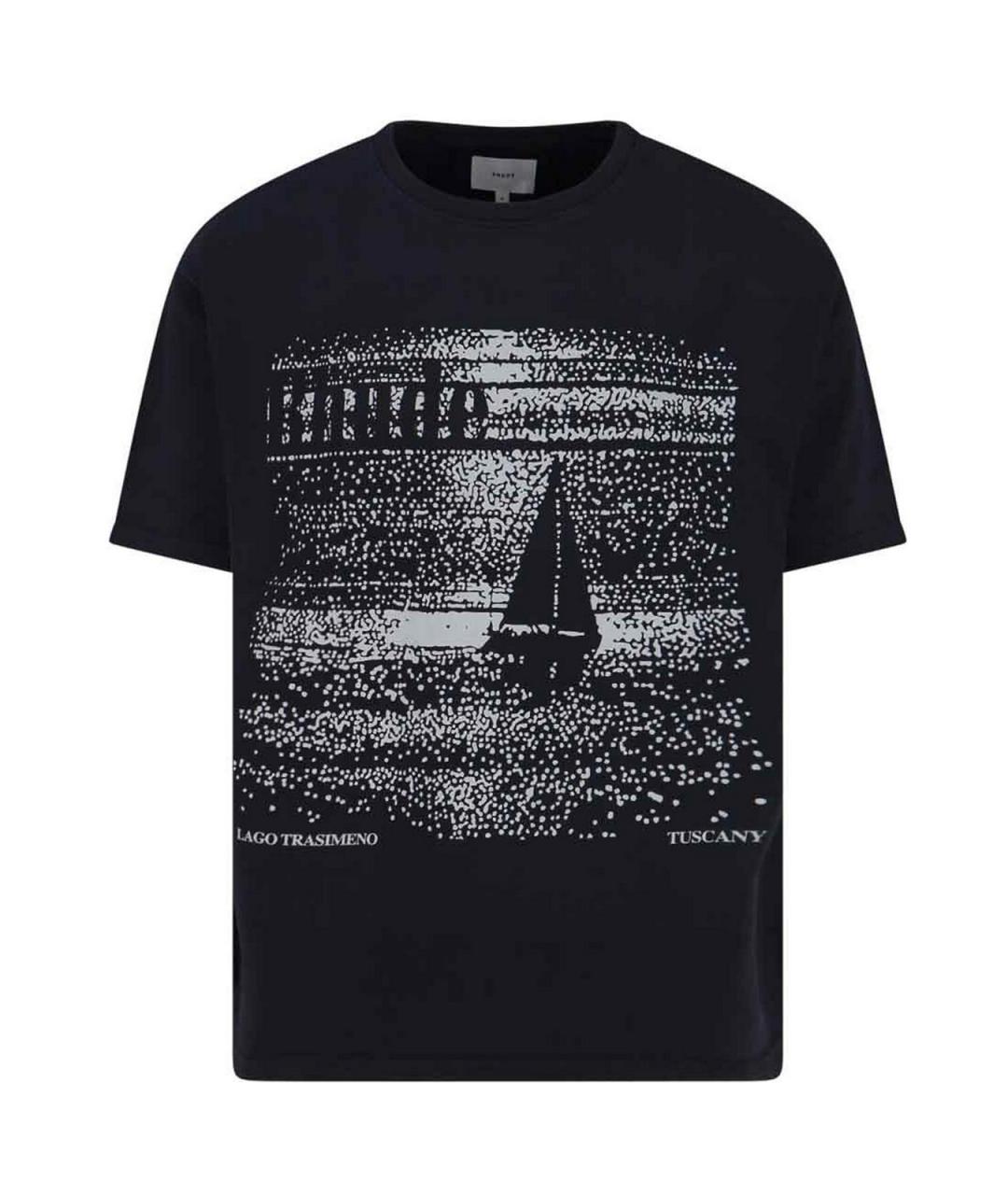RHUDE Черная хлопковая футболка, фото 1