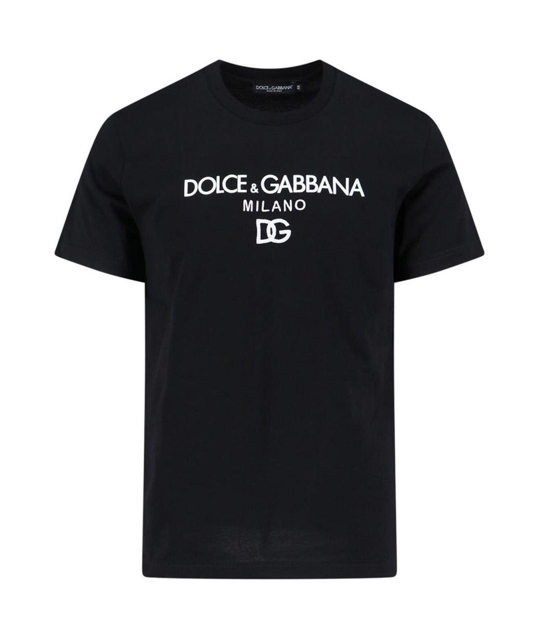 DOLCE&GABBANA Черная хлопковая футболка, фото 1