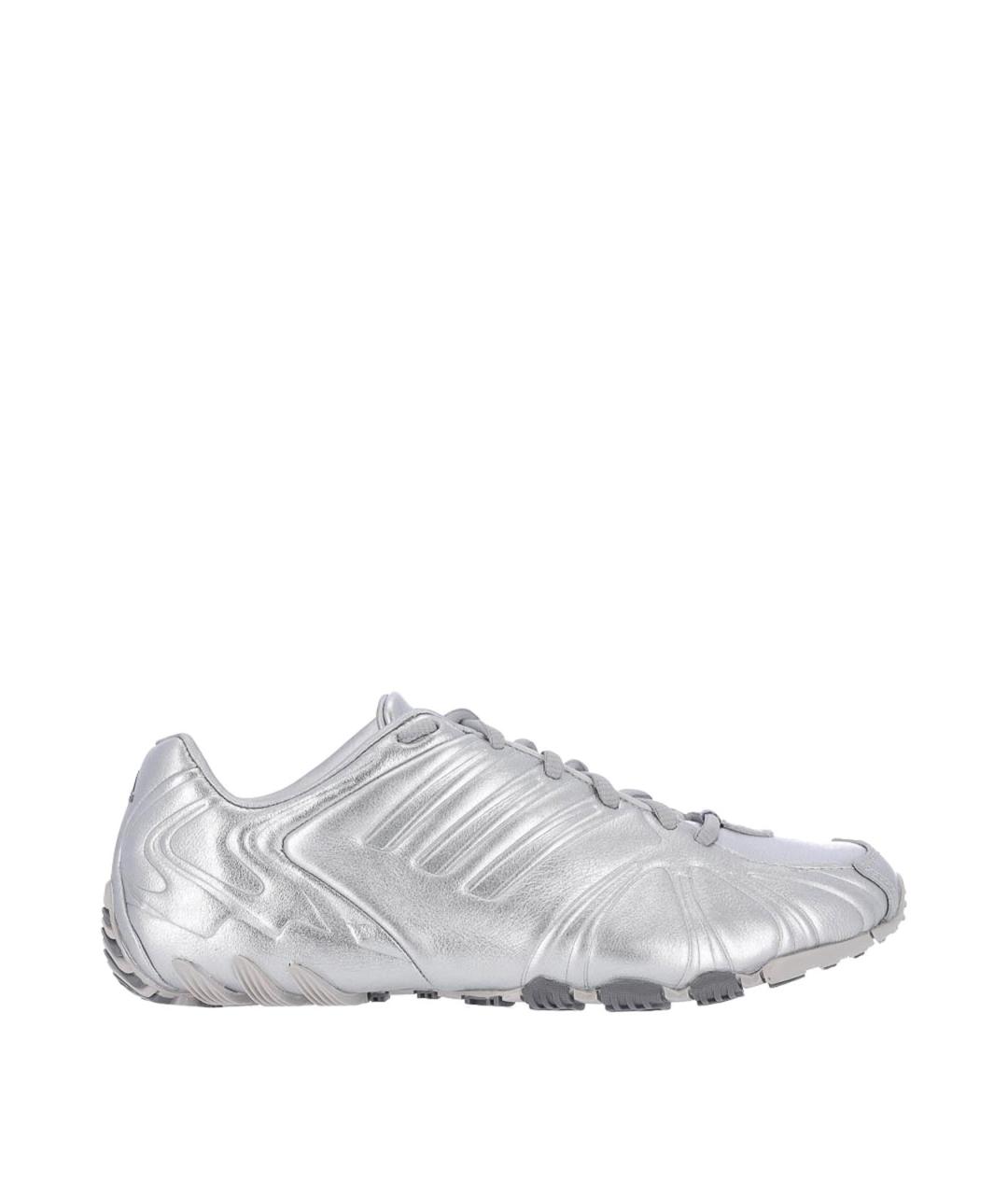 ADIDAS Серебряные кожаные кроссовки, фото 1