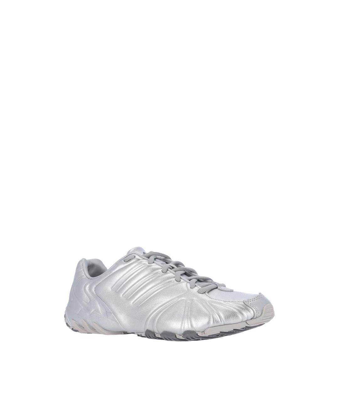 ADIDAS Серебряные кожаные кроссовки, фото 2