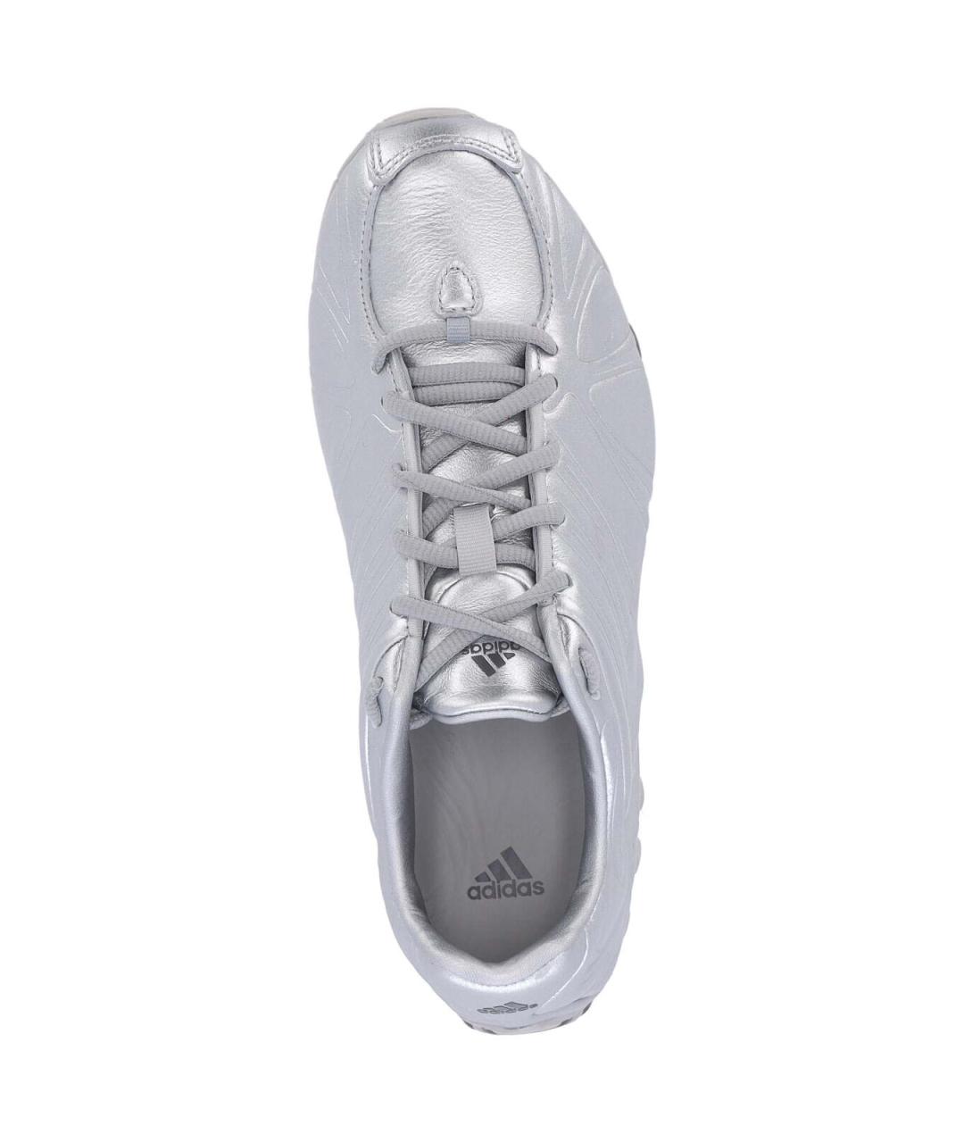 ADIDAS Серебряные кожаные кроссовки, фото 5