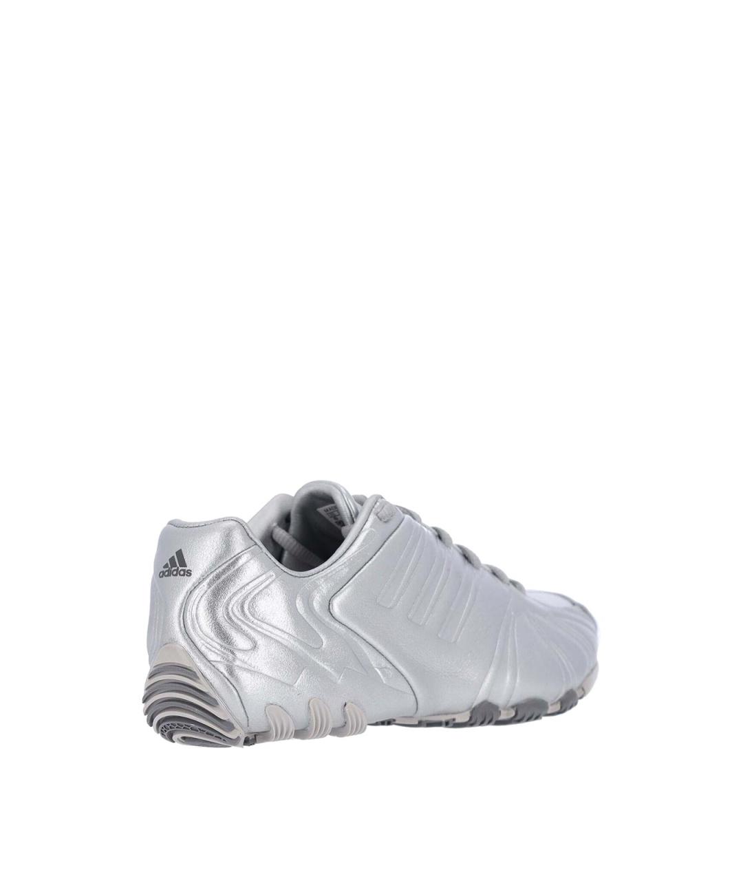 ADIDAS Серебряные кожаные кроссовки, фото 4