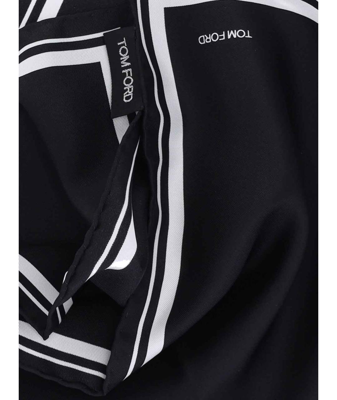 TOM FORD Черный шелковый шарф, фото 3