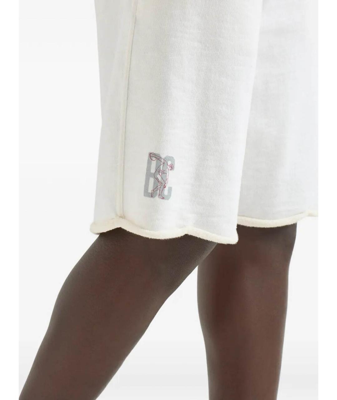 BRUNELLO CUCINELLI Белые хлопковые шорты, фото 5