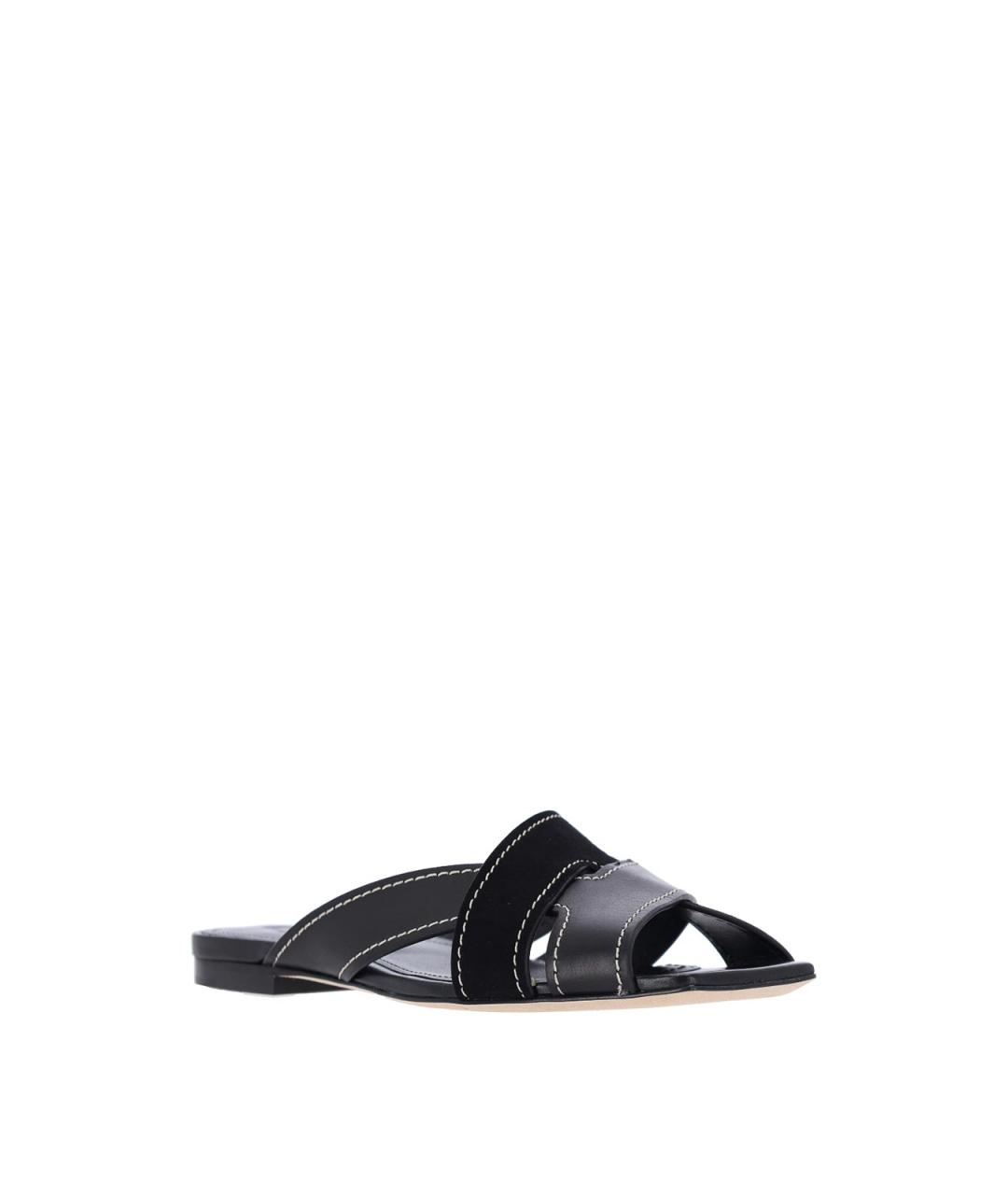 TOD'S Черные кожаные сандалии, фото 2
