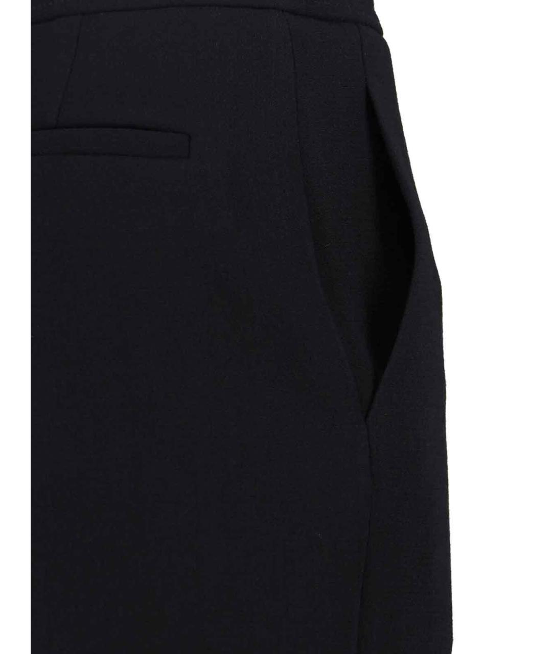 VALENTINO Черные шерстяные прямые брюки, фото 4