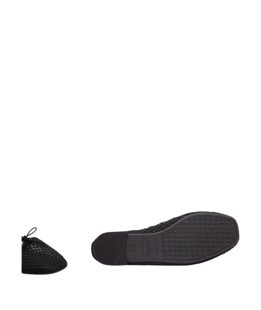 REPETTO Черные синтетические балетки, фото 4