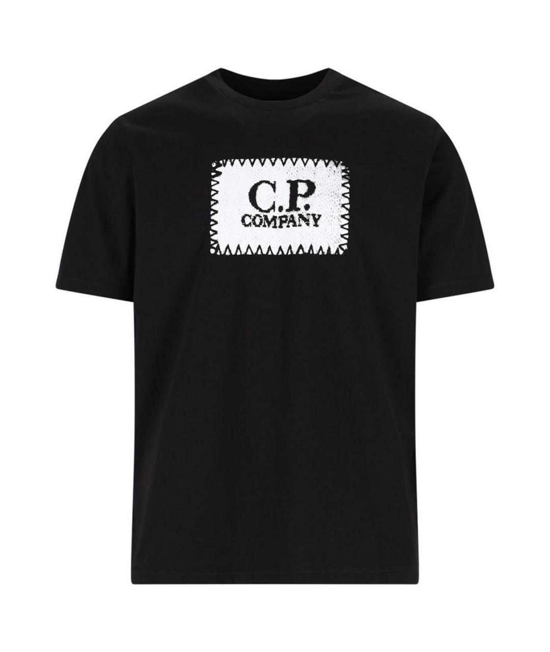 CP COMPANY Черная хлопковая футболка, фото 1