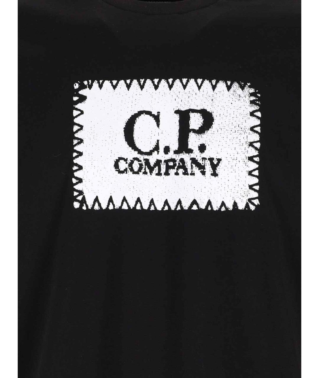 CP COMPANY Черная хлопковая футболка, фото 3