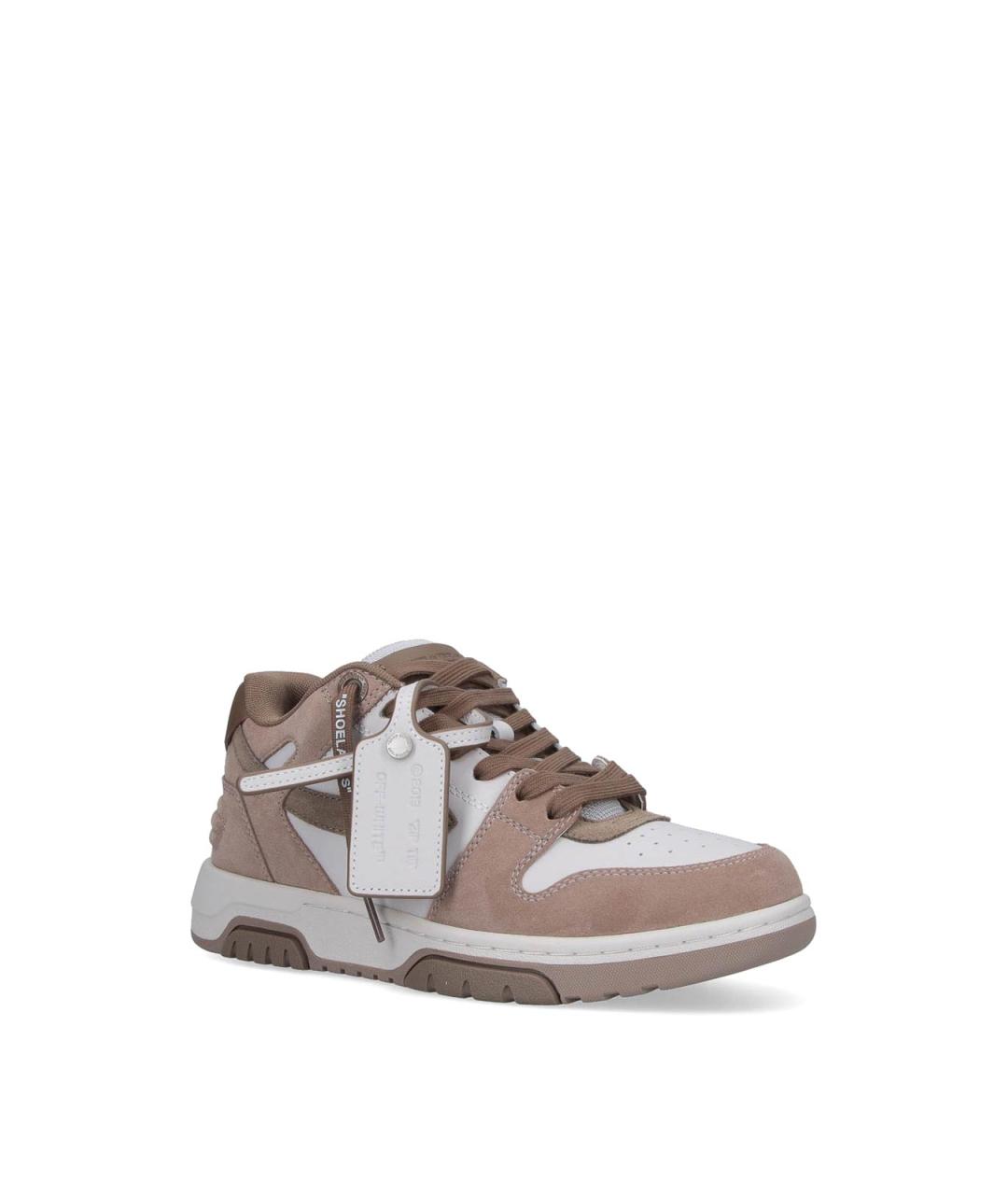 OFF-WHITE Мульти кожаные низкие кроссовки / кеды, фото 2