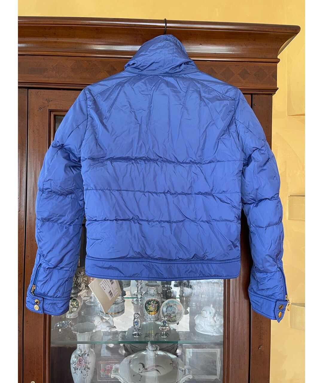 MONCLER Синяя полиэстеровая куртка, фото 2
