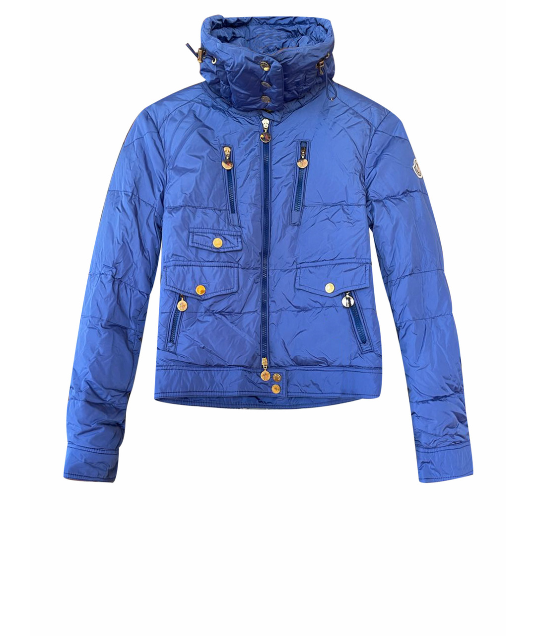 MONCLER Синяя полиэстеровая куртка, фото 1