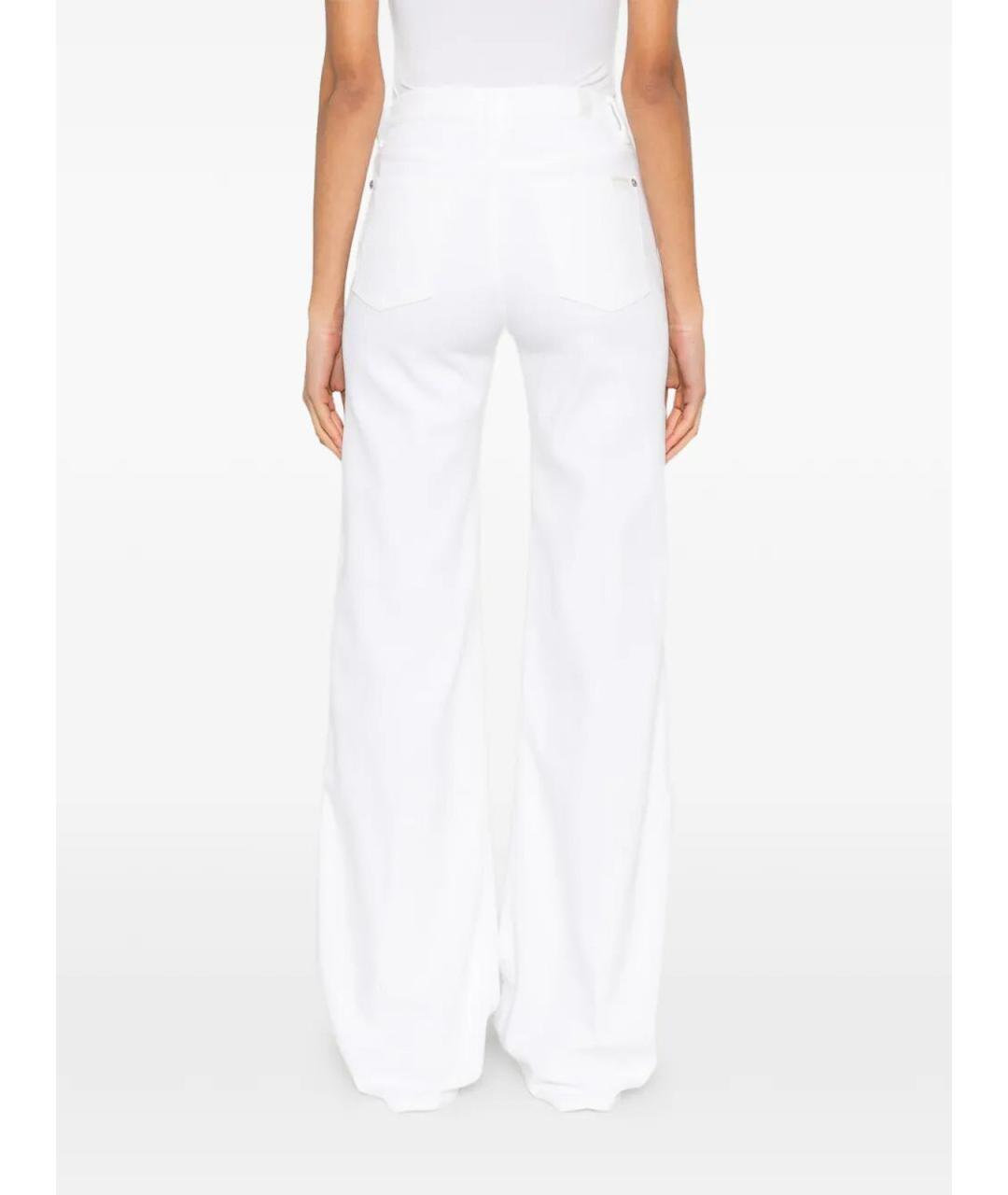 7 FOR ALL MANKIND Белые хлопковые прямые джинсы, фото 5
